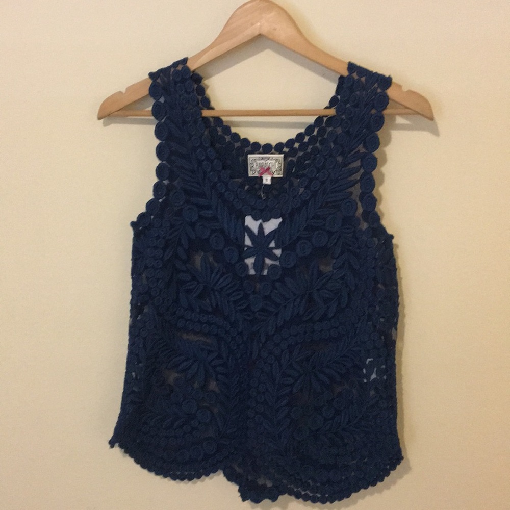 Yoana Baraschi Birch Gossamer Lace Tank